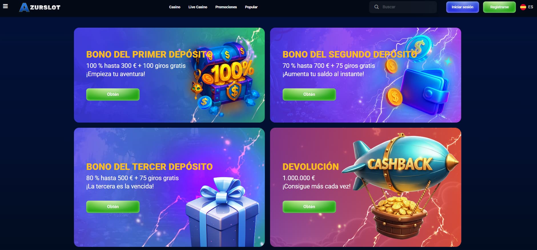 Juega Tragaperras en AzurSlot